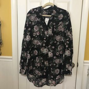 Rue 21 Long Sheer Shirt